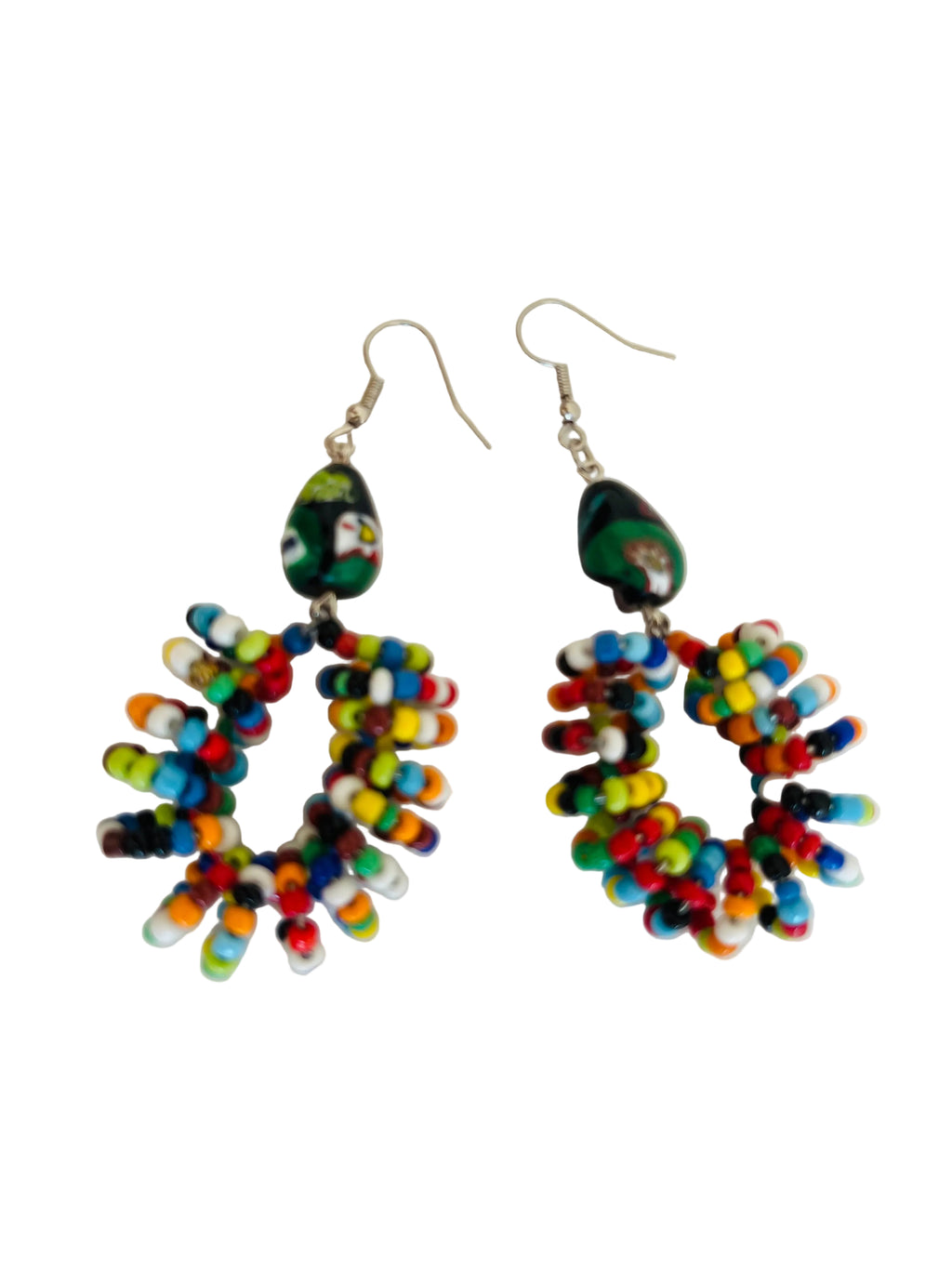 Colorful beaded earrings 