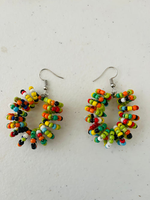Spiral Bead Earrings (rainbow) - R59.99