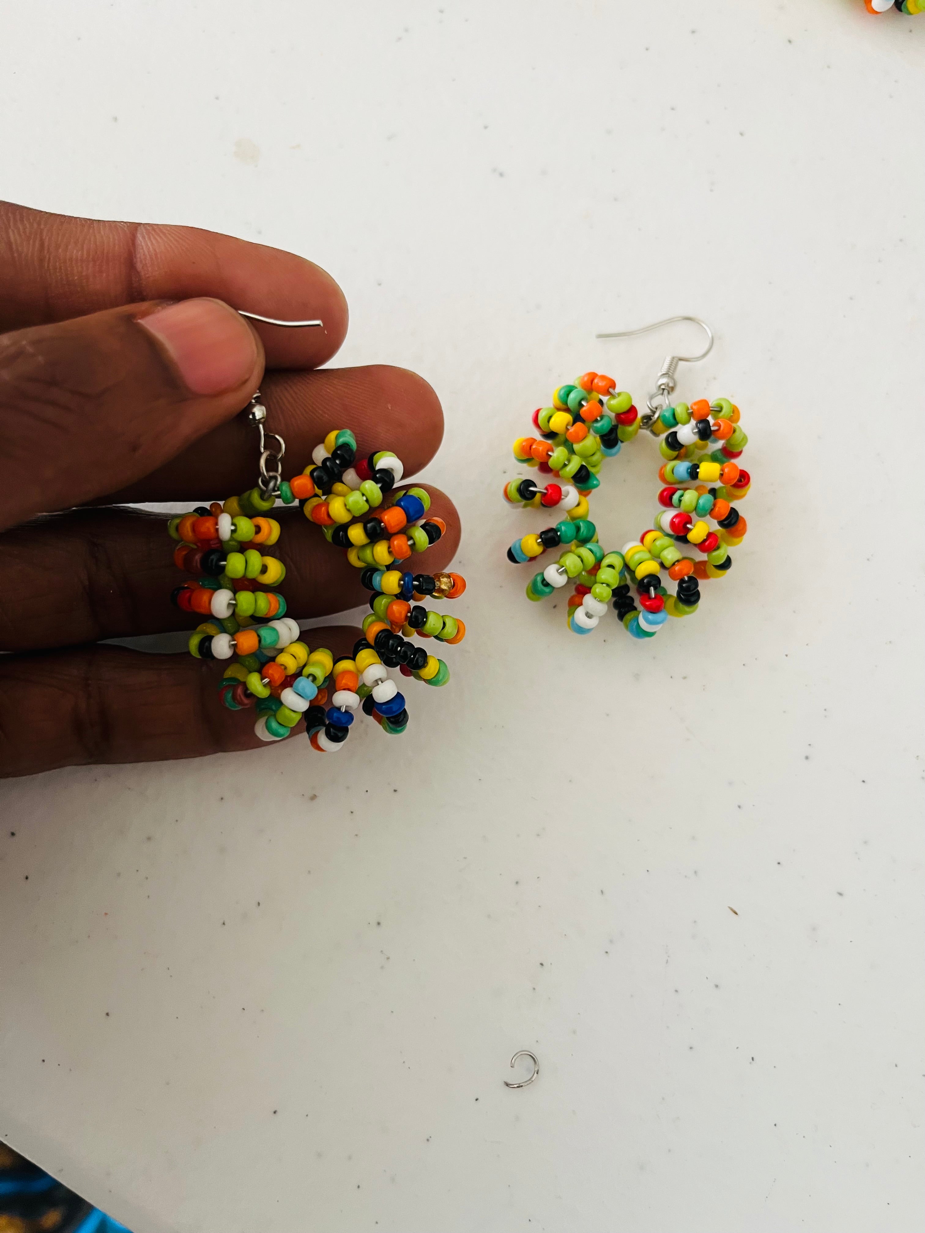 Spiral Bead Earrings (rainbow) - R59.99