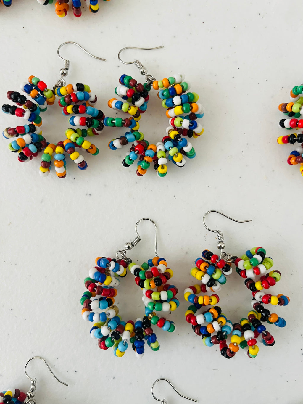 Spiral Bead Earrings (rainbow) - R59.99