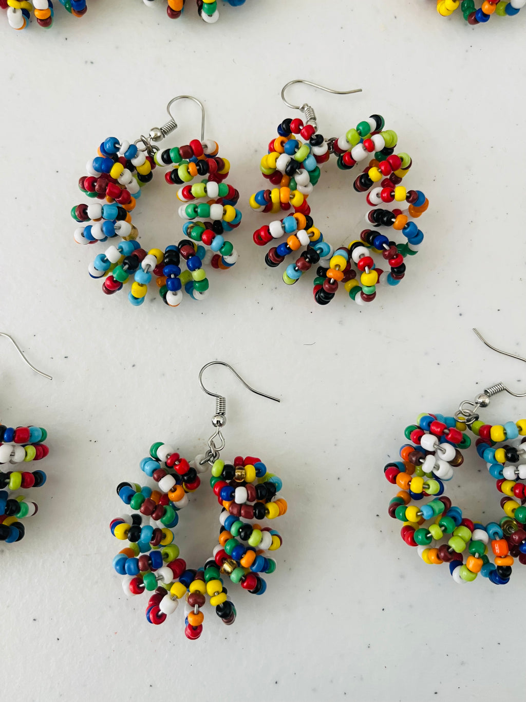 Spiral Bead Earrings (rainbow) - R59.99